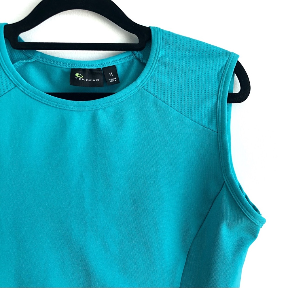 Tek Gear Athletic Tank Top Turquoise Sleeveless M - Picture 3 of 6